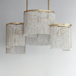 Fontaine 6-Light Linear Pendant, Golden Silver