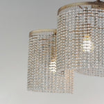 Fontaine 6-Light Linear Pendant, Golden Silver