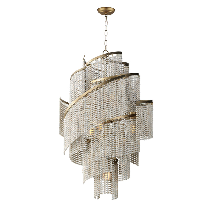 Fontaine 7-Light Chandelier, Golden Silver Finish