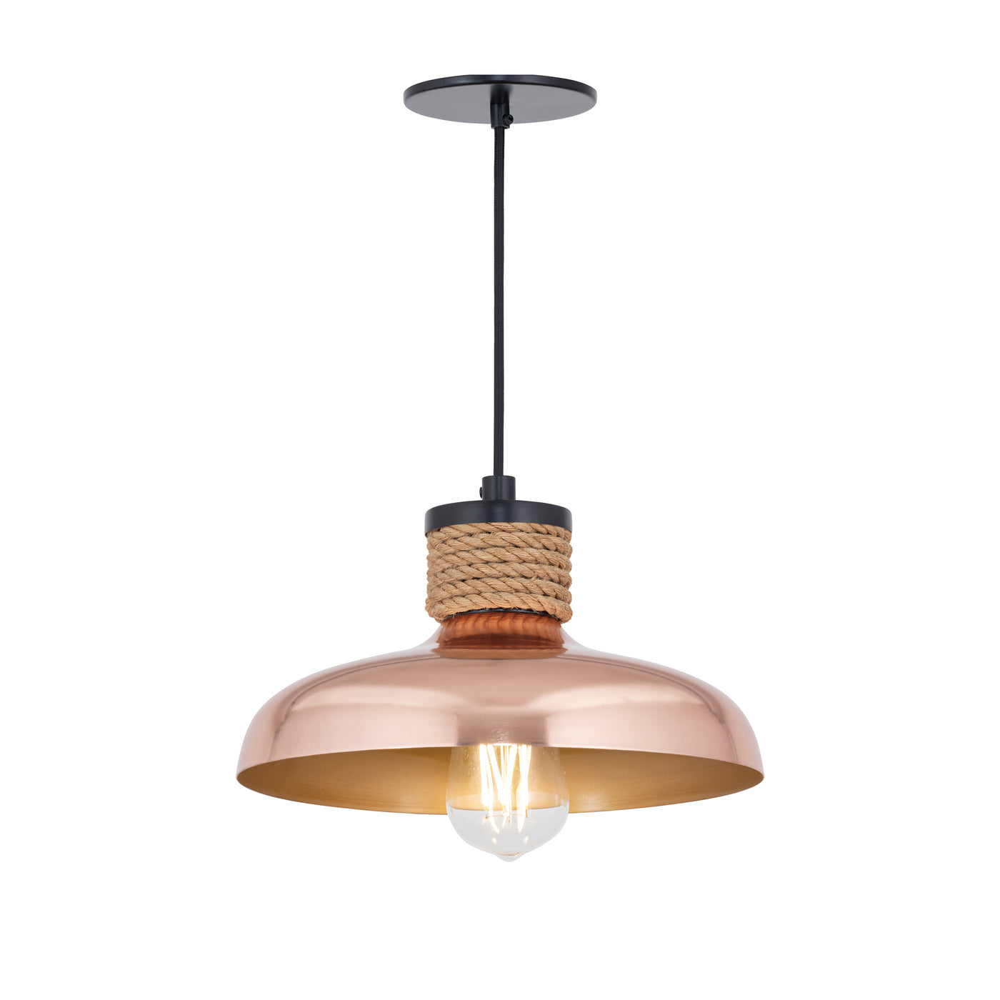 Bingham Small Pendant Light, Copper or June Bug Finish