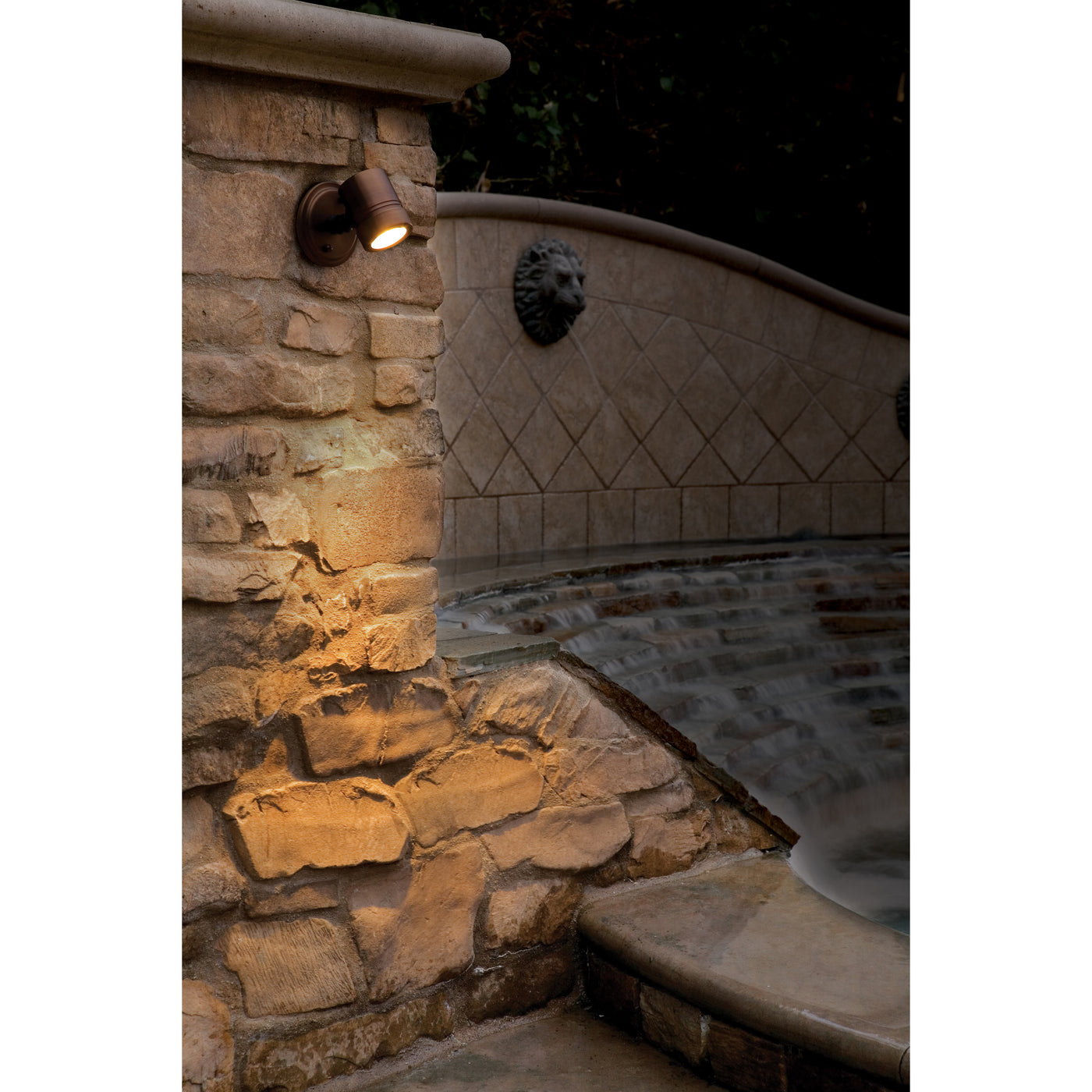 Outdoor Adjustable Spotlight, Bronze Finish, 120V