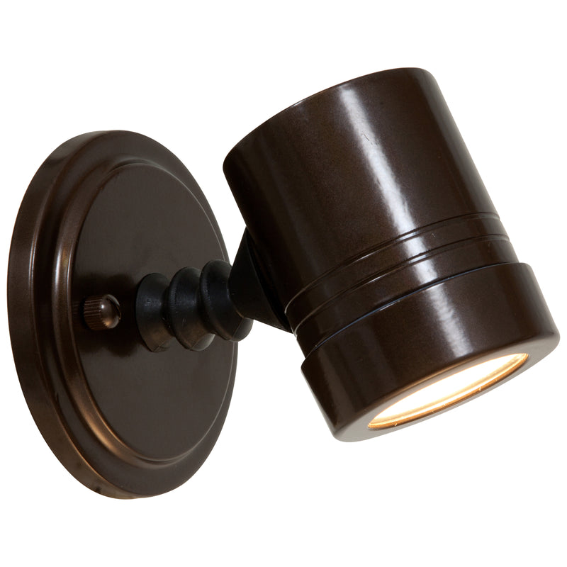 Outdoor Adjustable Spotlight, Bronze Finish, 120V