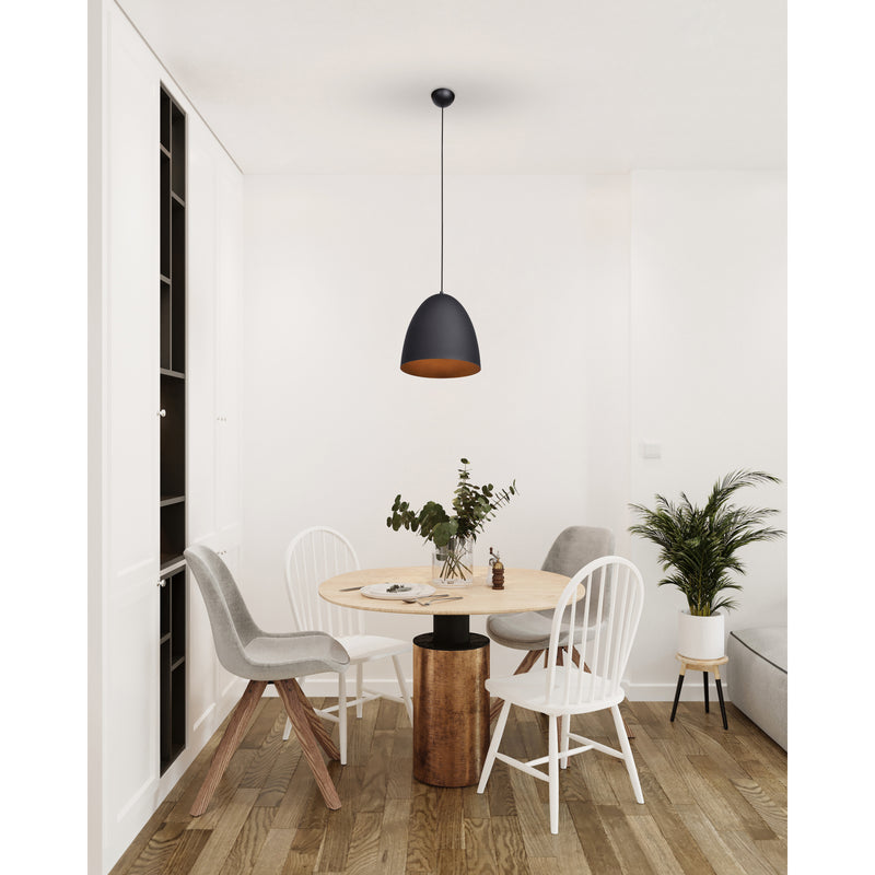 LED Pendant Light, 60W, 120V, Matte Black Finish, Liberty Collection