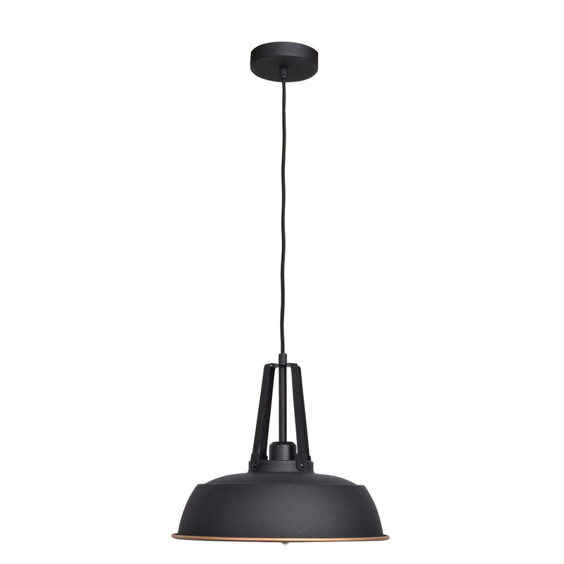 LED Pendant Light, 60W, 120V, Matte Black Finish, Nostalgia Collection