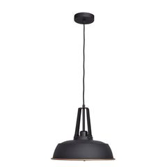 LED Pendant Light, 60W, 120V, Matte Black Finish, Nostalgia Collection