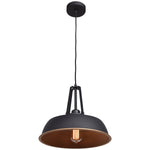 LED Pendant Light, 60W, 120V, Matte Black Finish, Nostalgia Collection