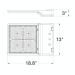 Large LED Area/Parking Lot Light, 42000 Lumen Max, Wattage and CCT Selectable, 120-277V, Bronze Finish