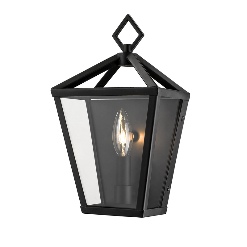 12" Outdoor Wall Sconce, Powdered Coated Black or Bronze, 120V Arnold Collection