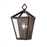 12" Outdoor Wall Sconce, Powdered Coated Black or Bronze, 120V Arnold Collection