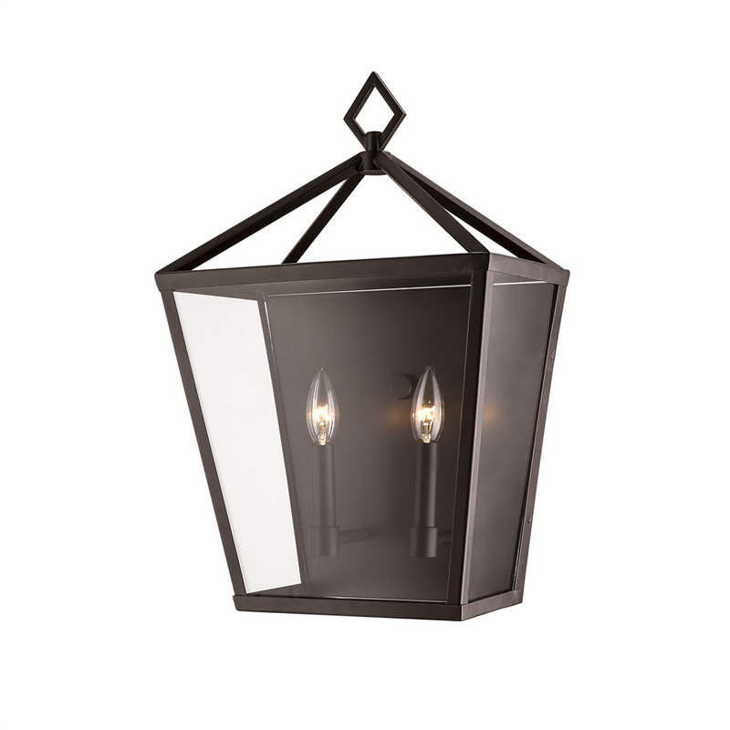 20" Outdoor Wall Sconce, Powdered Coated Black or Bronze, 120V, Arnold Collection