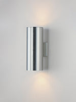 5" Cylinder Up/Down Light, 480 Lumens, 80 Watt, 120 Volts, Brushed Aluminum or Black Finish