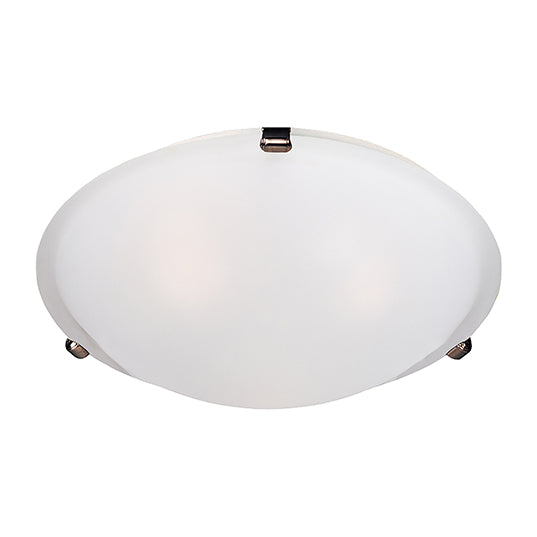 Malaga 3-Light Flush Mount, Frosted Glass, 180W, 120V, Oil Rubbed Bronze