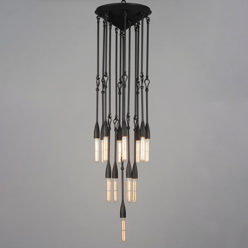 Pioneer 13-Light Pendant, Anthracite