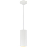 LED Pendant Light, 60W, 120V, Matte White Finish, Pilson Collection