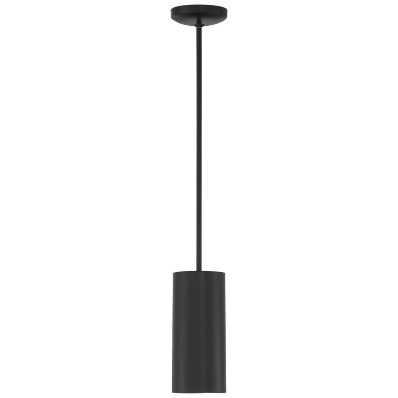 LED Pendant Light, 60W, 120V, Matte Black Finish, Pilson Collection