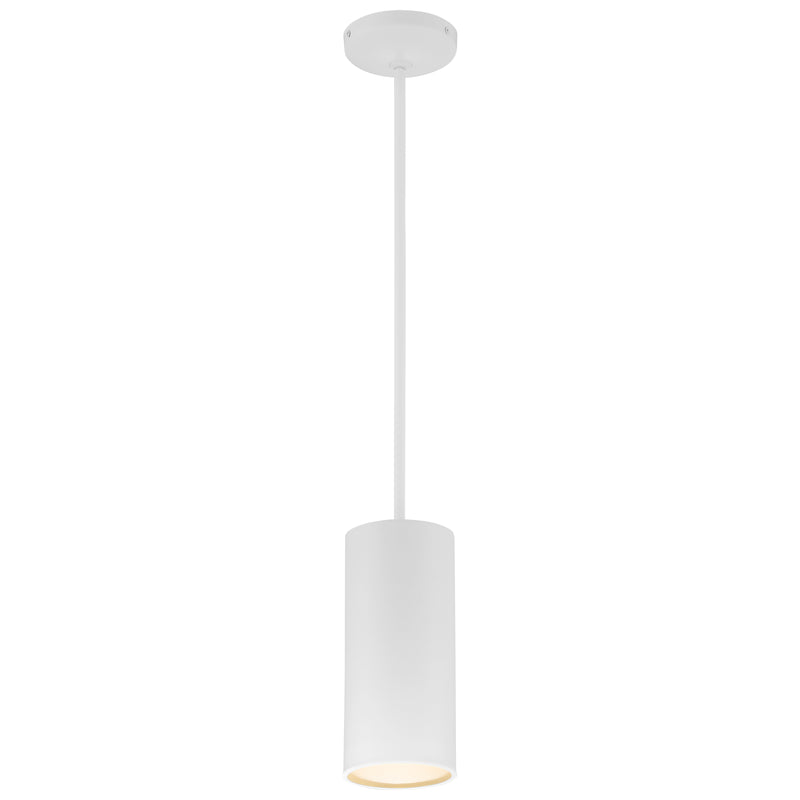 LED Pendant Light, 800 Lumens, 10W, 3000K, 120V, Matte White Finish, Pilson Collection