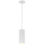 LED Pendant Light, 800 Lumens, 10W, 3000K, 120V, Matte White Finish, Pilson Collection