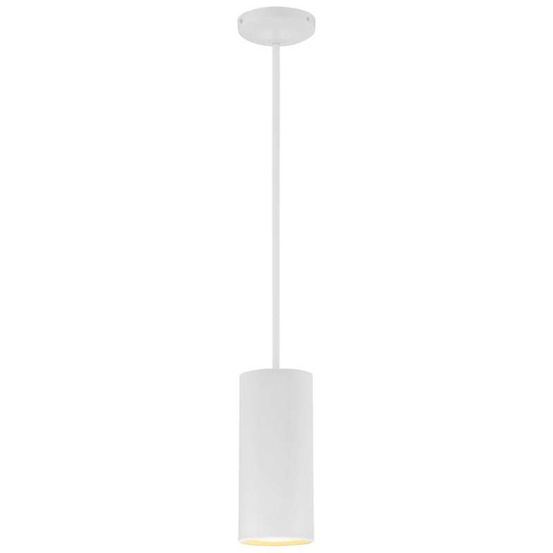 LED Pendant Light, 800 Lumens, 10W, 3000K, 120V, Matte White Finish, Pilson Collection