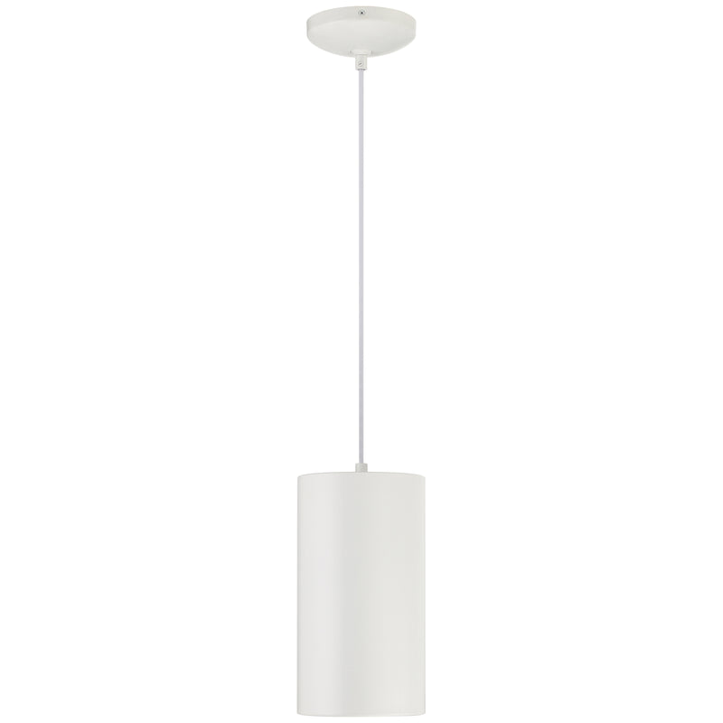 LED Pendant Light, Matte White Finish, 60W, 120V, Pilson XL Collection