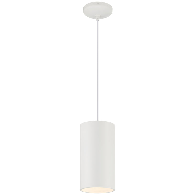 LED Pendant Light, Matte White Finish, 60W, 120V, Pilson XL Collection