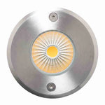 STAINLESS STEEL IN-GROUND LIGHT, 12V DC/AC, 7W COB, 620 LM, 90°, IP67, PC SLEEVE, 3000K OR 4000K