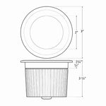 3W INTEGRATED LED INGROUND LIGHT, 3000K, 12-24V, BRUSHED NICKEL