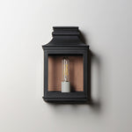 Savannah VX Small Outdoor Sconce, Antique Copper / Black Oxide or Black Oxide