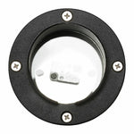 WELL LIGHT, ALUMINUM, MR16 12V/5W, FLAT TEMP. GLASS, BLACK, 3 FT. CABLE