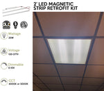 2 Foot LED Magnetic Strip Retrofit Kit for Linear Fixtures, 25 watt, 120-277V, 3250 Lumens, 4000K or 5000K