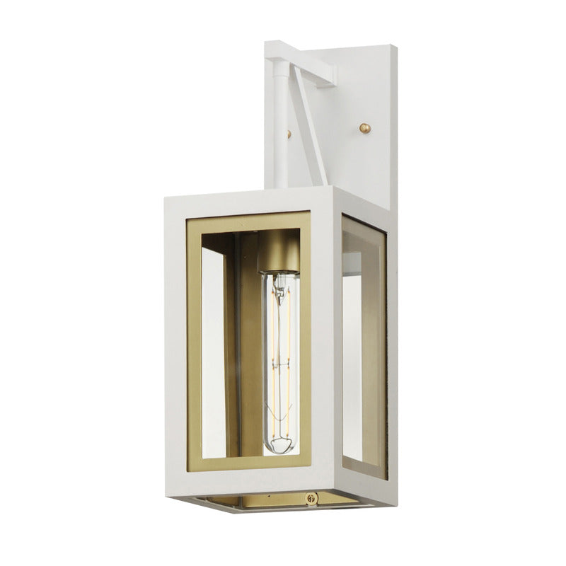 Neoclass 1-Light Outdoor Sconce, Black / Gold or White / Gold