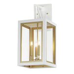 Neoclass 4-Light Outdoor Wall Sconce, Black / Gold or White / Gold