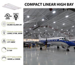 Oslo Compact Linear High Bay Fixture, 42,000 Lumens, Wattage and CCT Selectable, 277-480V