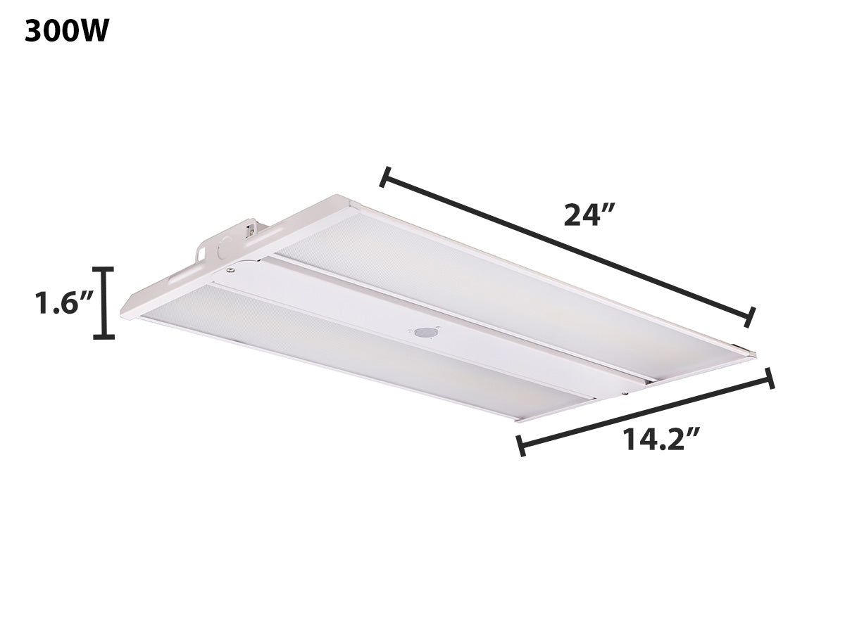 Oslo Compact Linear High Bay Fixture, 42,000 Lumens, Wattage and CCT Selectable, 120-277V