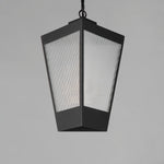 Triform 14" LED Outdoor Pendant, Black / Antique Brass