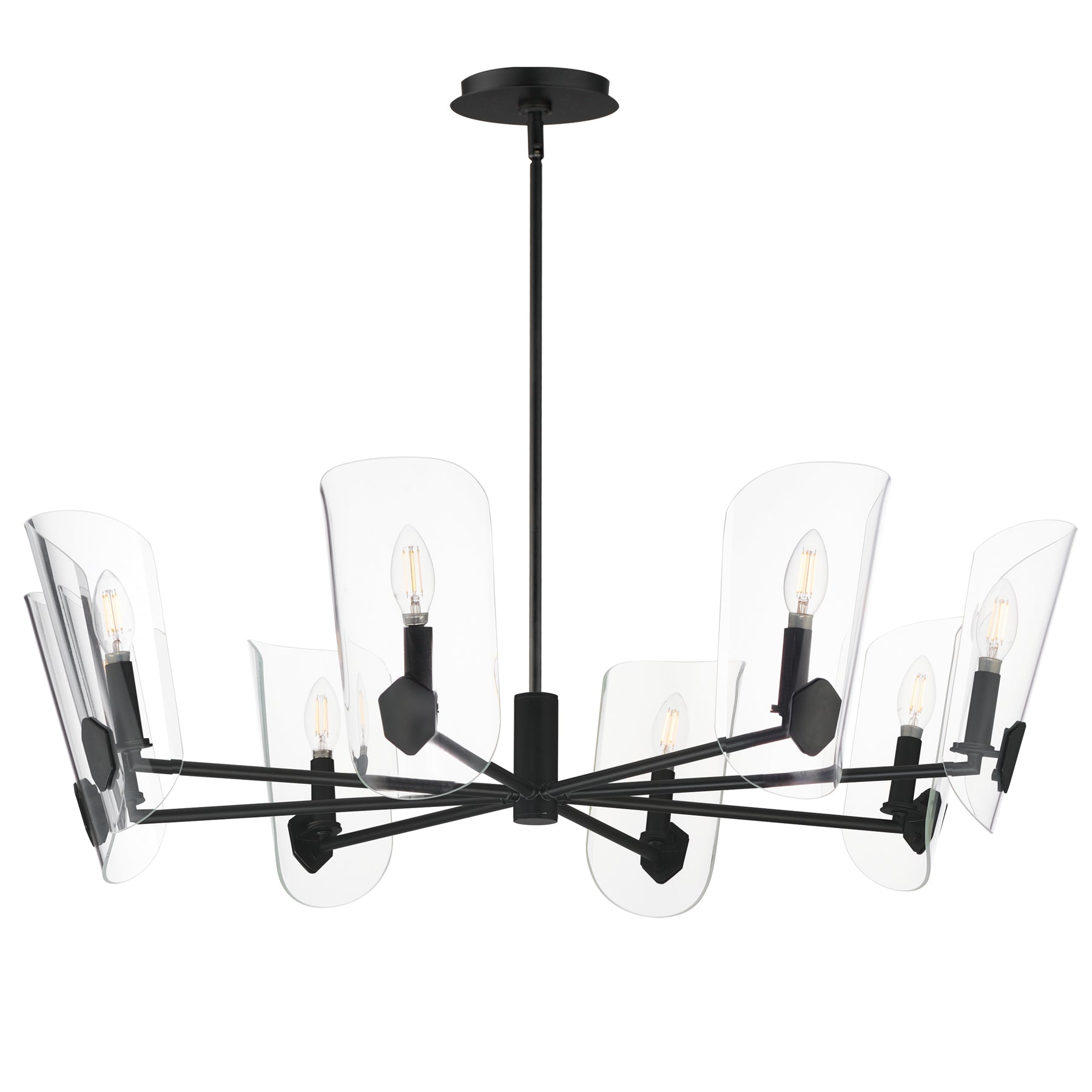 Armory 8-Light Chandelier, Black Finish