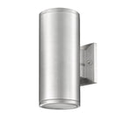 Millennium Lighting, 10" Cylinder Outdoor Wall Sconce, Vegas Collection, Aluminum or Powder Coated Black Finish