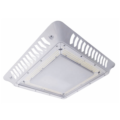 LED Gas Station Canopy Light, 150W, 21250 Lumens, 4000K or 5000K, 120-277V, White Finish