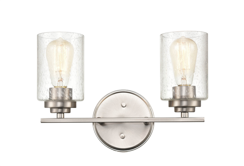 Millennium Lighting, 2 Light, Vanity Light, Available in Satin Nickel, Chrome and Matte Black Finishes