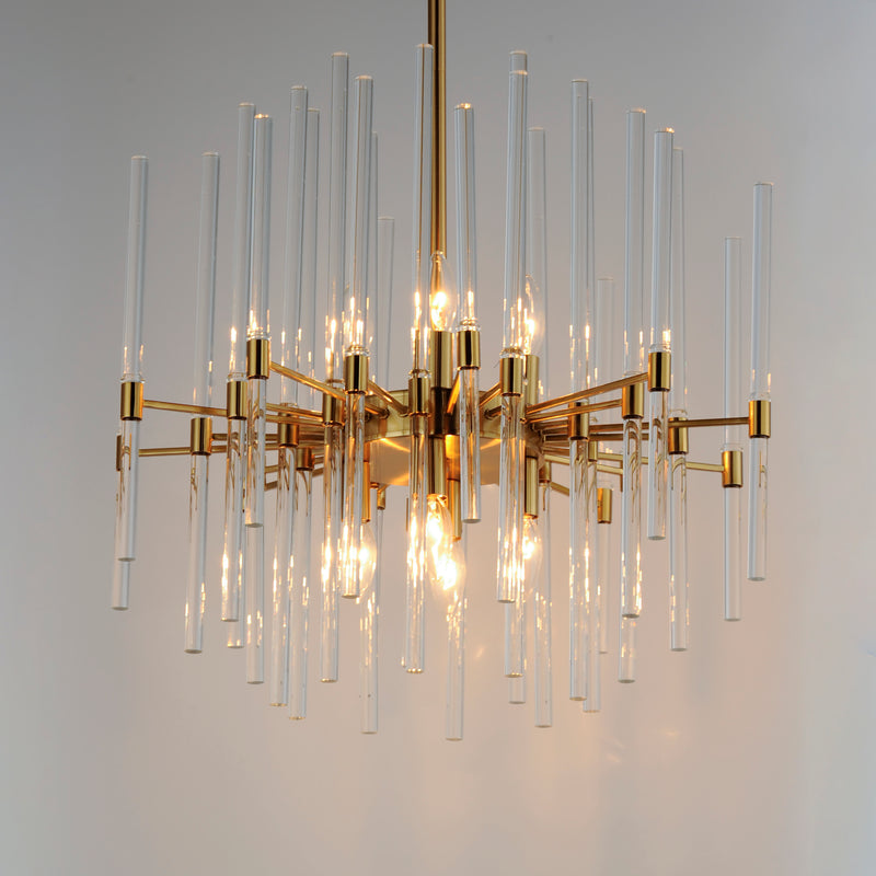 24" Divine 8-Light Pendant, 480W, 120V,  Polished Nickel or Heritage Finish