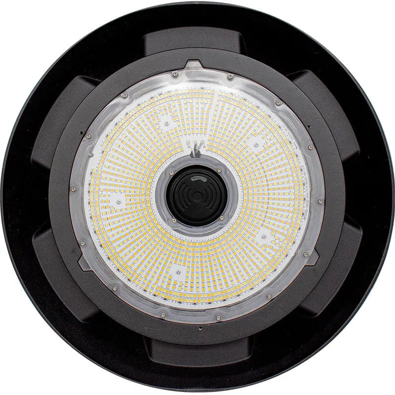 NEW GEN. UFO HIGHBAY, WATTAGE AND CCT ADJ. WATTS 230/200/150/100W, 30/40/50/57K, 0-10V, Black or White