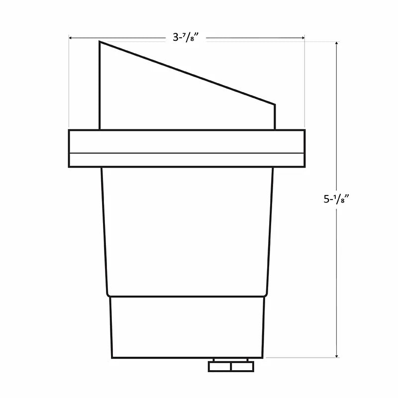 WELL LIGHT, ALUMINUM, MR16 12V/5W, FLAT TEMP. GLASS, BLACK, 3 FT. CABLE