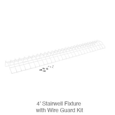 4 Foot LED Stairwell Light, 5400 Lumens, 30W/35W/45W Selectable, 120-277V, CCT Selectable 3500K/4000K/5000K