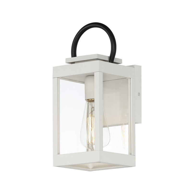 Nassau VX 1-Light Outdoor Wall Lantern, Black or White / Black