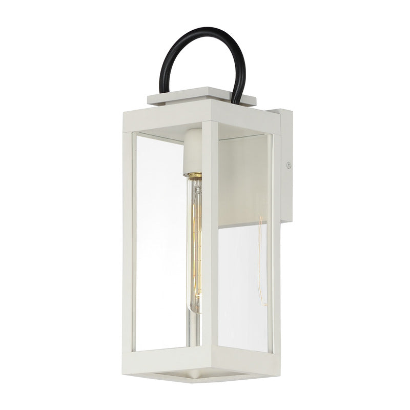 Nassau VX 1-Light Medium Outdoor Wall Lantern, Black or White / Black