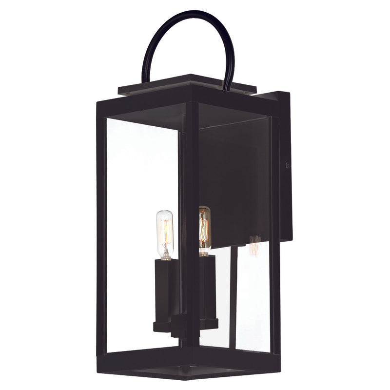 Nassau VX 1-Light Large Outdoor Wall Lantern, Black or White / Black