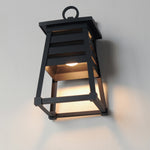 Shutters 1-Light Small Outdoor Wall Sconce, Black, White / Black, or Weathered Zinc / Black