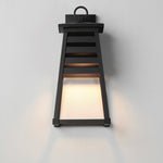 Shutters 1-Light Medium Outdoor Wall Sconce, Black, White / Black, or Weathered Zinc / Black