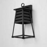 Shutters 1-Light Medium Outdoor Wall Sconce, Black, White / Black, or Weathered Zinc / Black