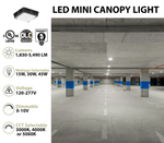 LED Mini Canopy Light, 5490 Lumen Max, Wattage and CCT Selectable, 120-277V, Bronze