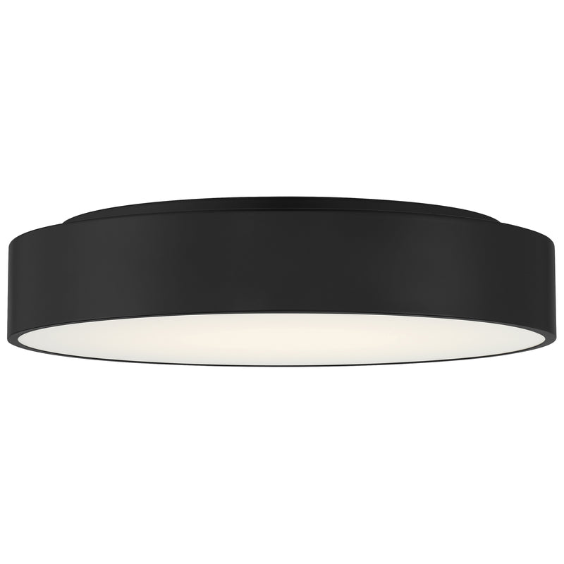 3CCT LED Flush Mount Ceiling Light, 2400 Lumens, 24W, 120V, Black Finish, Como Collection